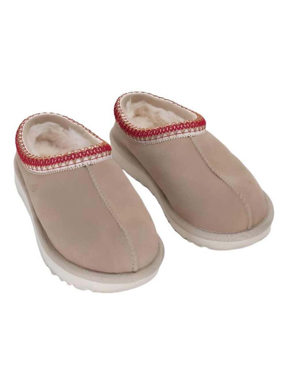 UGG Womens Tasman II Slide In Slippers Sand, Dark Cherry Sz 7M